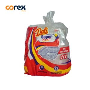 Taper transparente Deli 1lt (25 unidades)