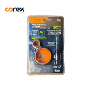 Juego de 3 piezas para instalar cerraduras TRUPER